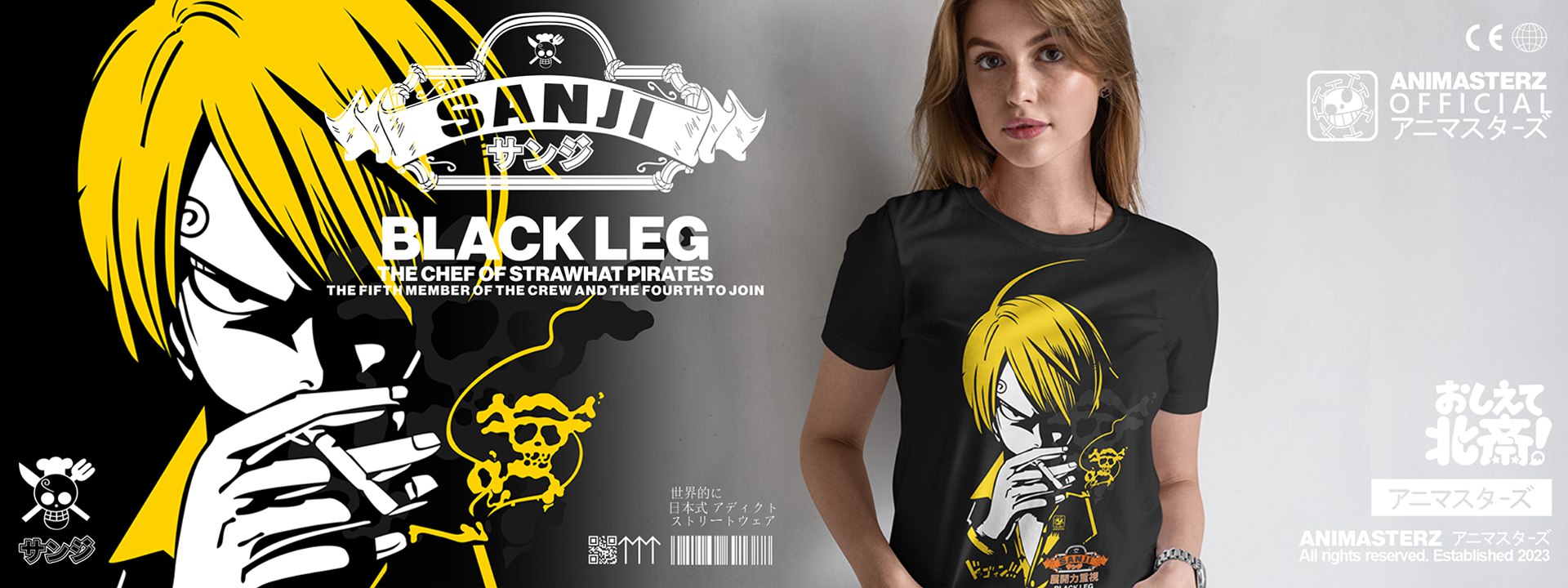 kaos anime animaster sanji banner